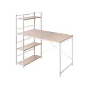 Artiss Hendon White & Oak Metal Computer Office Desk