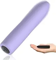 Bullet Vibrator for Women- Body-Safe Silicone Mini Vibrator Sex Toy with 10 Modes, Waterproof USB-Rechargeable Design for Clit, G-Spot & Nipple Stimulation (Purple)