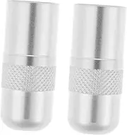 Generic 2pcs Acoustic Guitar Pickups Jacks Lead Tuner Socket Pot Manual Guitar Key Rack Weld Bass Drill Wire Headphone Instruments Pickup Jack Musical System Tone Cord Hook Silver Aluminum