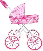 Doll Stroller Realistic Simulation Stroller for Enhances Motor Skills Imaginative Play for Spacious Design for Multiple Dolls Pretend Play Accessory