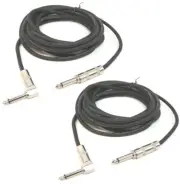 (2) DJ Pro Audio 15 Foot 1/4" to 1/4" Jack PA Speaker Pair Cable Package New