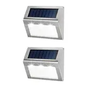 2pcs/4pcs/8pcs Outdoor Waterproof 3LED Solar Fence Light Garden Wall Lamp