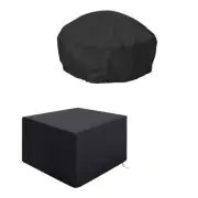 Fire Pit Cover Protection Waterproof Coating Cover Sun Protection Dustproof