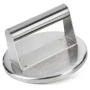 "hulisen burger press with lip stainless steel burger smasher 6 inch hamburg..."