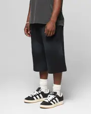 [LOITER] Loiter Premium Essentials Sweat Shorts Washed Black - Size S S Washed Black