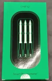 CHEF iQ Sense Smart Wireless Meat Bluetooth Thermometer with 3 Ultra-Thin Probes