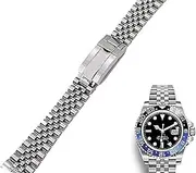 [TIME WARRIOR] Rolex 20mm Jubilee Watch Band - Stainless Steel- for Models Submariner, GMT-Master Bracelet Strap for Datejust Daytona Without Logo