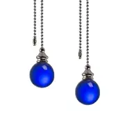 2pcs 30MM Clear Crystal Ball Ceiling Fan Pull Chain Ceiling Fan Light Switch