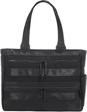 Barmas BAUER BS Business Tote Bag, Horizontal Tote Business Tote, Computer Storage, 13 Inches, Gusset Zipper (Limited, Men's, Black, Black, Free Size