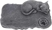 Mipcase Pet Memorial Cat Statue Cat Memorial Stone Ornament for Garden Decor Custom Engravable Pet Tribute Grave Marker for Feline Loss Remembrance Quality Design