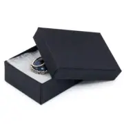 Pack Matte Cotton Filled Color Paper Cardboard Jewelry Box for 12 Black