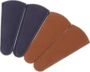 SEWACC Leather Scissors Cover Protector 4pcs Sewing Scissor Sheaths for Tailor Scissors Protective Bag Set