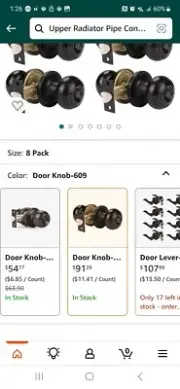 8 Pack Interior Privacy Door Knobs Keyless Door Lock Lockset Round Doorknobs