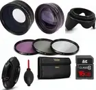 WIDE ANGLE MACRO LENS + ZOOM LENS + 3 HD FILTERS +16GB CARD FOR SONY ALPHA A5100