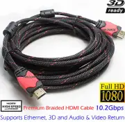 10M HDMI Cable v1.4 Full HD 1080p 3D HD TV Audio High Speed Ethernet ARC HEC AU