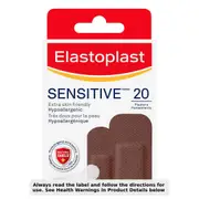 Elastoplast Sensitive Dark Skin Tone Plasters 20 Pack