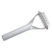 Double Sided Pet Comb For Cats And Dogs Silver Small