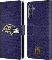 Head Case Designs Officially Licensed NFL Football Baltimore Ravens Logo Leather Book Wallet Case Cover Compatible with Samsung Galaxy A15