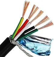 2-40 core Shielded Flexible Cable 100 Meters UL2464 Pure Copper core 26 24 22 20 18awg RVVP Anti-Interference Signal Control Cable(8 CORES_22 AWG-0.3MM)