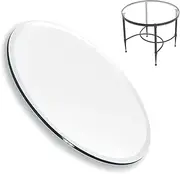 Round Tempered Glass Table Top, Clear, 800mm(32in), Replacement for Dining, Coffee, Patio Tables