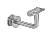 10X PIECES 90 Degree Stainless Steel Glass Mounted Bracket with Adjustable Base Height and Top Angle