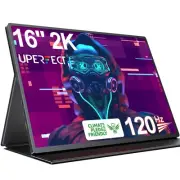 UPERFECT 16” 2K 120Hz QHD Portable Monitor HDR IPS w/ Case & VESA Mount
