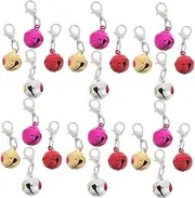 HOUDERCO 36Pcs Colorful Pet Collar Bells DIY Iron Charms for Cats Dogs for Keychains Decorative Accessories Durable Sturdy Construction Bright