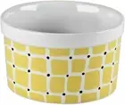 Kris Ruff 5" Ceramic Yellow Ramekin Serving Soup Souffle Party Chip Dip Bowl