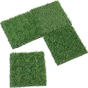 ETHZZLE 4pcs Artificial Grass Turf Mats for Dogs and Pets Indoor Outdoor Potty Training Rug Realistic Green Lawn Squares for Patios Balconies and DIY Projects