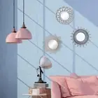 3pcs Modern Wall Mirror Silver Frame Round Mirrors for Hallway Decoration