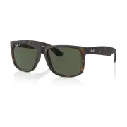 Mens Ray-Ban RB4165 865/9A Justin Sunglasses - Havana Frame, Dark Green Lens