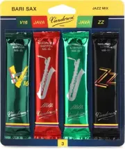 Vandoren SRMIXB3 Jazz Mix Baritone Saxophone Reeds - 3.0 (4-pack)