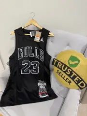 Nike Michael Jordan Size Large Chicago Bulls Black Statement Swingman Nba Jersey
