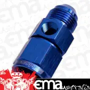 Aeroflow AF140-06 Straight Female - Male -6AN Blue with 1/8" NPT Port