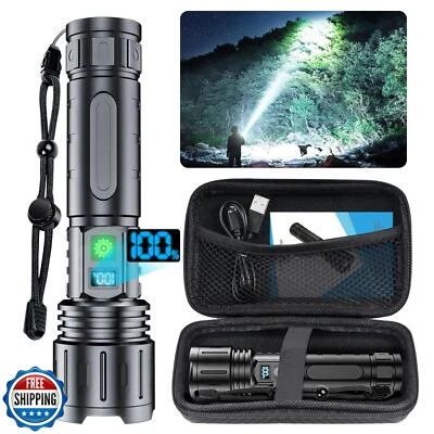 Hoxida Flashlights High Lumens Rechargeable - 2000 Lumens Long Beam Super Bri