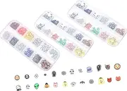 WRITWAA 3 Boxes Halloween Nail Decals Set of Polymer Clay Sequin Nail Art Accessories for DIY Manicure Includes Pumpkin for Unique Art