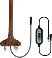 Fenteer Heated Bird Perch Parrot Stand Adjustable Cage Accessories, Resin Bir...