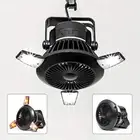 Solar Camping Fan with LED Lantern, Portable Tent fan with Hanging Hook Light AU