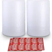 2-Pack Bubble Cushioning Wrap Rolls, 3/16" Air Bubble, 12" X 72'