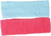 [Generic] 2pcs Mens Sports Headbands Lightweight Sweatbands for Yoga Running Basketball Moisture Wicking Non Slip Design Breathable