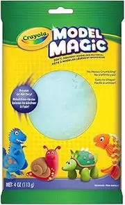 Crayola 113gm Model Magic, Aqua, Modelling Compound, Lightweight and Spongy Compound That Sticks to Itself and Not Your Hands, No Messy Crumbling, Easy to Shape and Mold