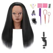 Mannequin Head with 100% Real Hair, 18" Cosmetology Mannequin Manikin Trainin...