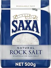Saxa Natural Rock Salt Bag Flavour for Cooking Saxa Seasoning Saxa Spice All Purpose Seasoning 500g