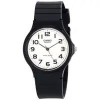 在飛比找蝦皮購物優惠-CASIO卡西歐黑色數字指針白面石英錶 型號：MQ-24-7