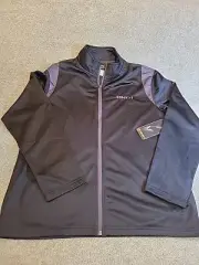 Mens AND1 Track Jacket Large Black & Gray Full Zip Basketball Lightweight NEW
