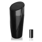 Car Trash Can Bin with Lid - Car Garbage Can Cup Holder - Black Mini