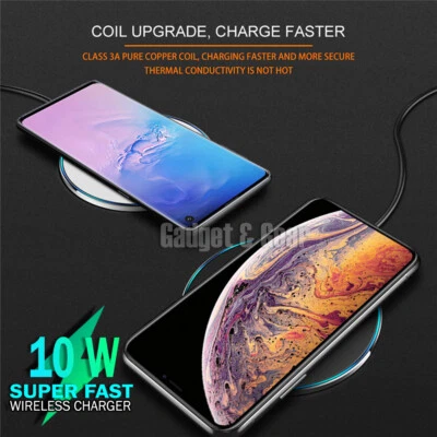 Wireless Charger FAST Charging Pad For iPhone 11 Pro XS XR 8 Plus Samsung S10 S9