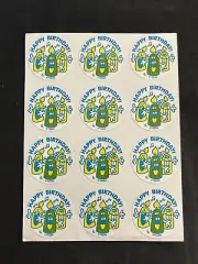 Vtg 80’s Trend Scratch & Sniff Glossy “HAPPY BIRTHDAY” Candles Sticker Sheet -