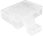 1 Set Bead Storage Box Pill Case Rings Storage Bin Mini Jewelry Organizer Accessories Cases Storage Bins with Lids Beads Transparent Storage Containers Hinged Cover Pp Rhinestones/652