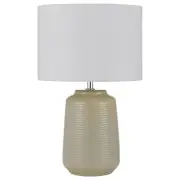Anni Table Lamp, White, Cream Shade